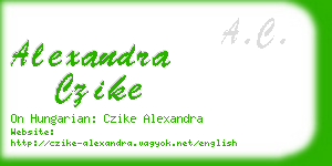 alexandra czike business card